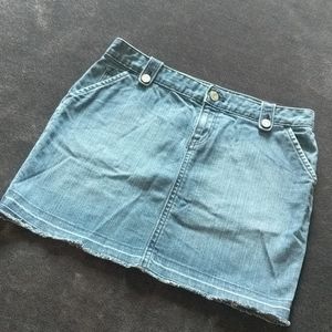 Gap Frayed Hem Jean Skirt